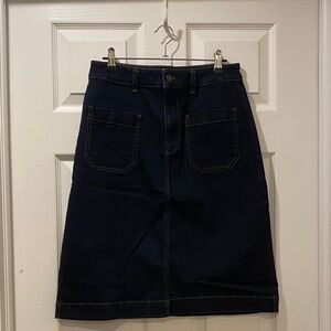 Contemporaine (Par Simons) Dark Denim A-Line Skirt - Size 6